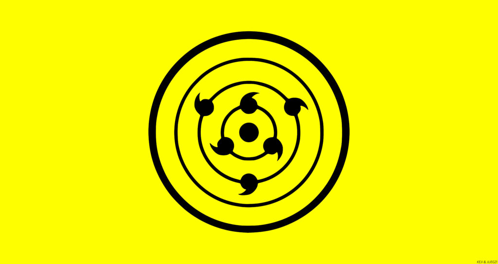 Naruto Shippuden's Legendary Visual: The Striking Yellow HD Background Showcasing Sasuke Uchiha's Iconic Black Rinnegan Wallpaper