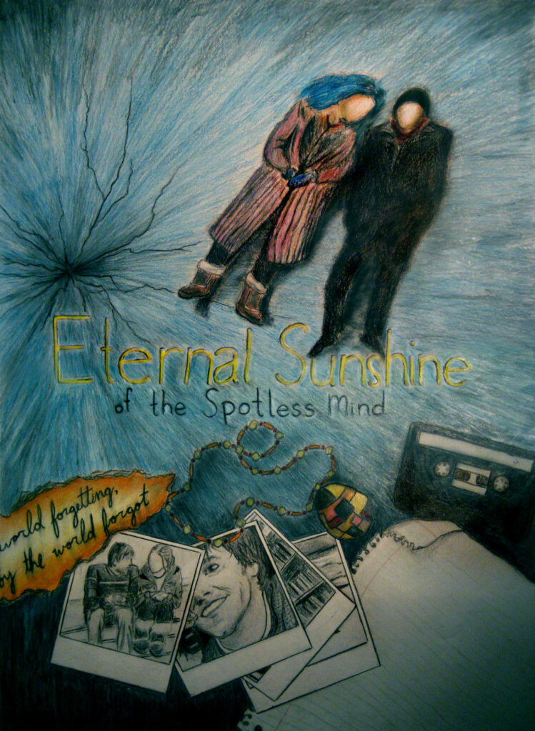 Eternal Sunshine Digital Collage: Colorful Memory Wallpaper Background