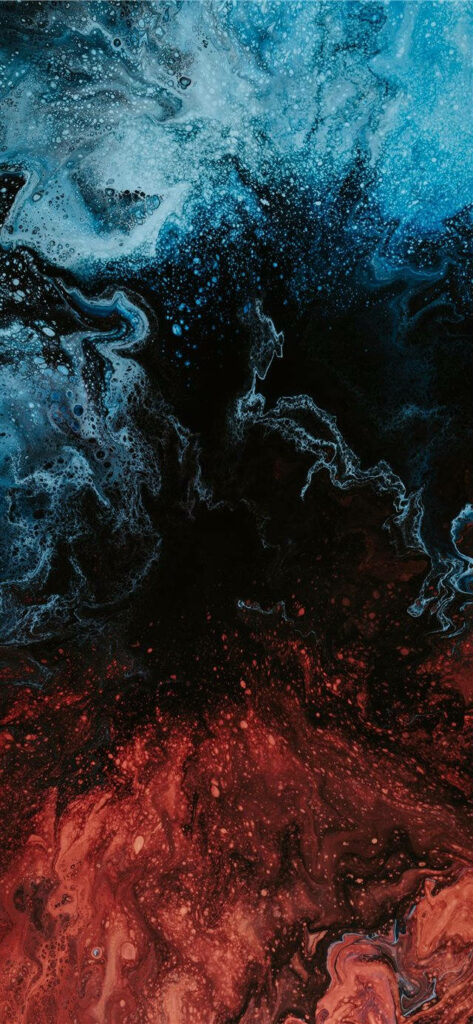 Mesmerizing Abyss in Vibrant Liquid: Iphone Ios 10 Background Image Reveals an Enchanting Center Wallpaper
