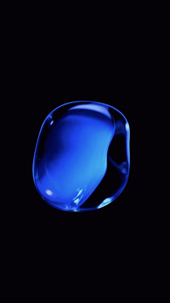 Mesmerizing Liquid Blue Orb: Emphasizing Ethereal Beauty in Iphone Ios 10 HD Wallpaper