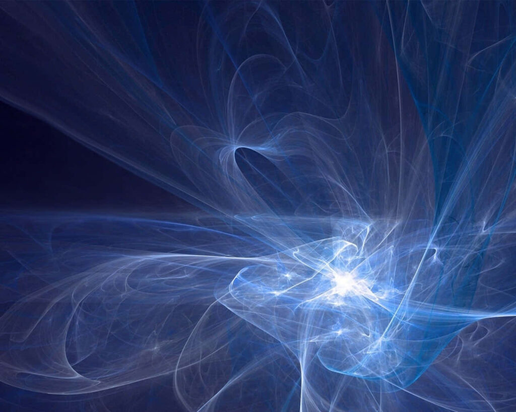 Ethereal Blue Energy Flows - Mystical Abstract Wallpaper Background