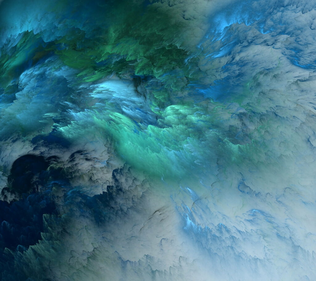 Surreal Blue & Green Clouds HD Wallpaper - Dreamlike Background