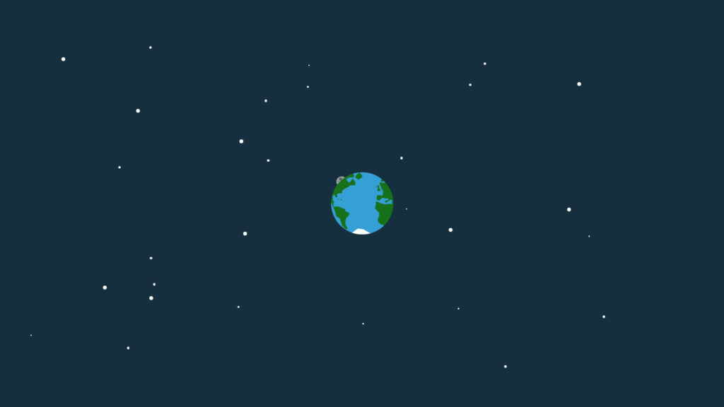 Stellar Serenity: Earth in a Celestial Blue Cosmos Wallpaper