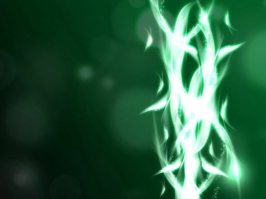 Ethereal White Light Wallpaper on Deep Green - Dynamic Abstract Background