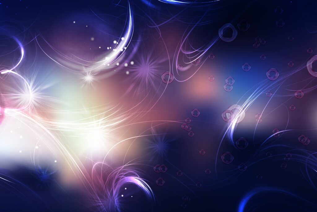 Ethereal Glowing Lines & Feathers - Dreamy Wallpaper Background
