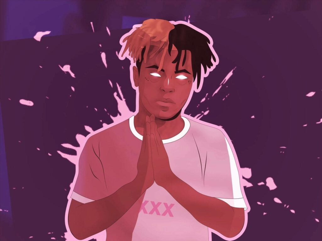 Otherworldly Glow: Xxxtentacion's Digital Portrait Transforms Your Computer Screen Wallpaper