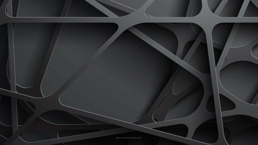Dynamic Graphical Symphony: Striking Black Abstract 3D Lines in Mesmerizing 8K Wallpaper