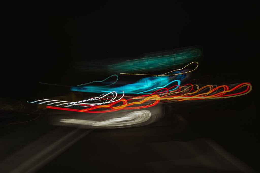 Luminous Trails: A mesmerizing blend of light and blur in a captivating long exposure abstraction - Perfect 5K wallpaper background photo