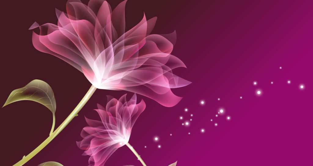 Ethereal Pinkish-Purple Flower Wallpaper with Gradient Background