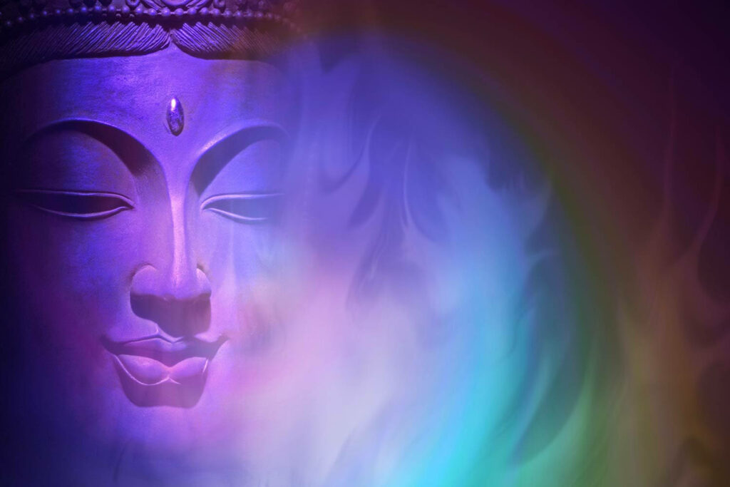 Enchanting Buddha: A Vibrant Digital Creation Celebrating Serenity Wallpaper