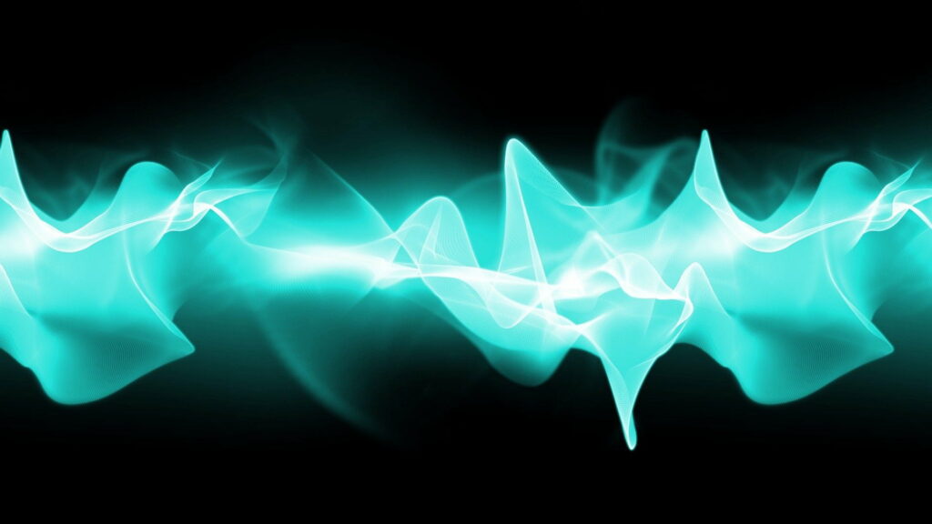 Ethereal Turquoise Smoke on Dark Canvas: HD Wallpaper with Intriguing Beauty