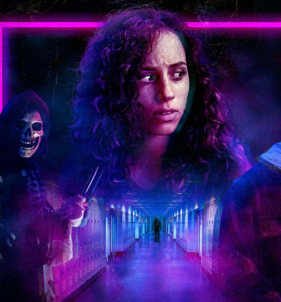 Vibrant Euphoria Wallpaper: Neon Hallway Drama & Mystery Background