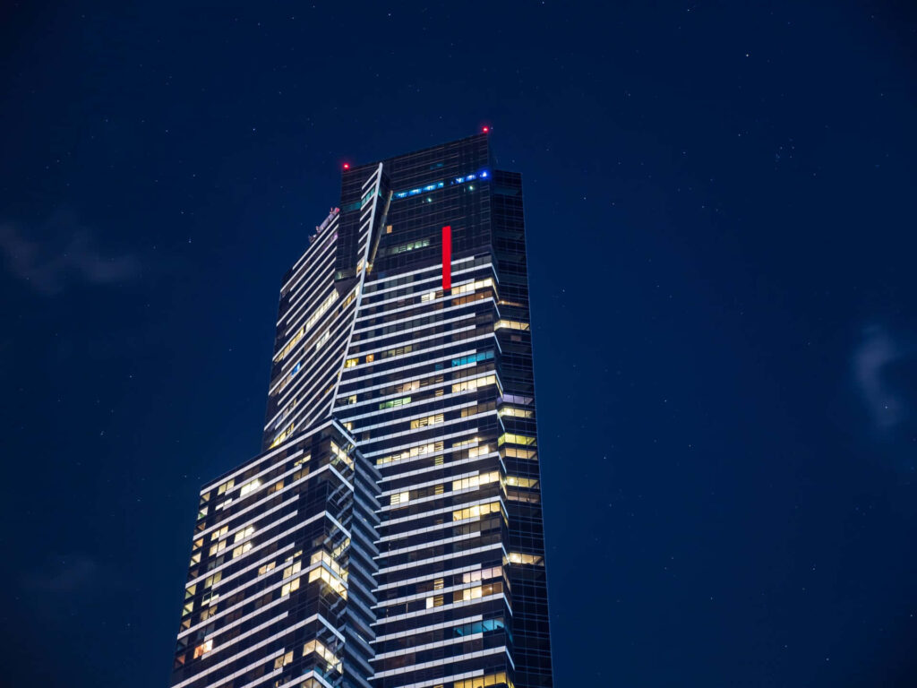 Eureka Tower Melbourne night skyline illuminated modern skyscraper wallpaper background