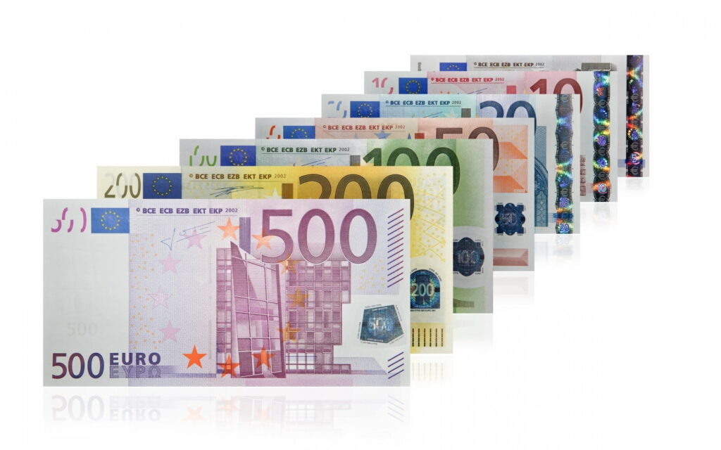 European Currency in High Dashes: A Captivating Cash-themed HD Wallpaper