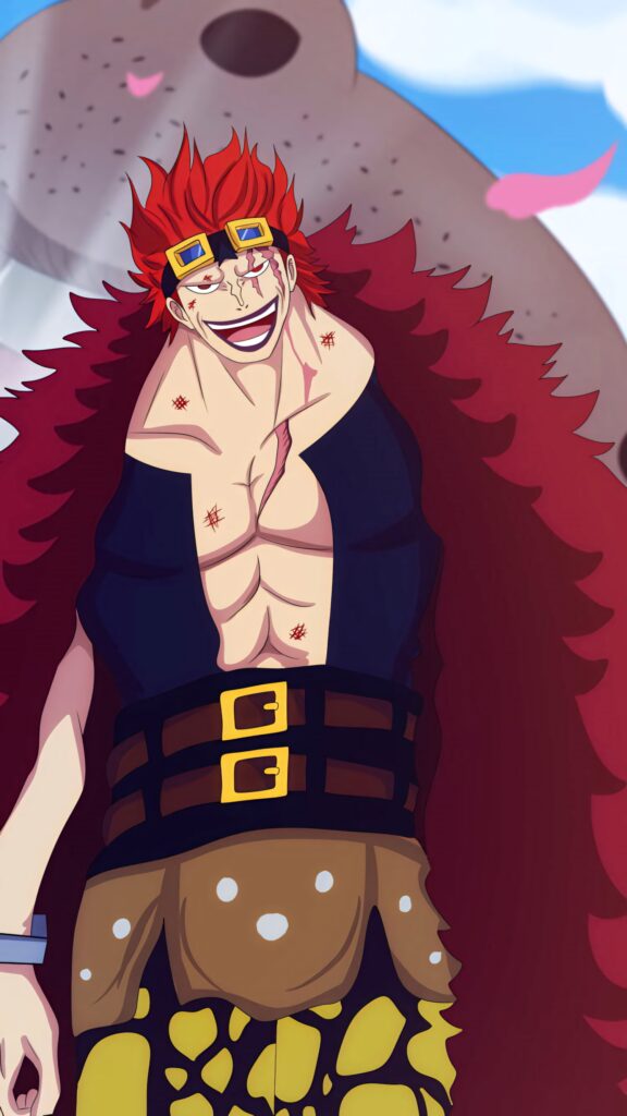 Eustass Kid One Piece wallpaper with red hair steampunk goggles spiked cape battle scars