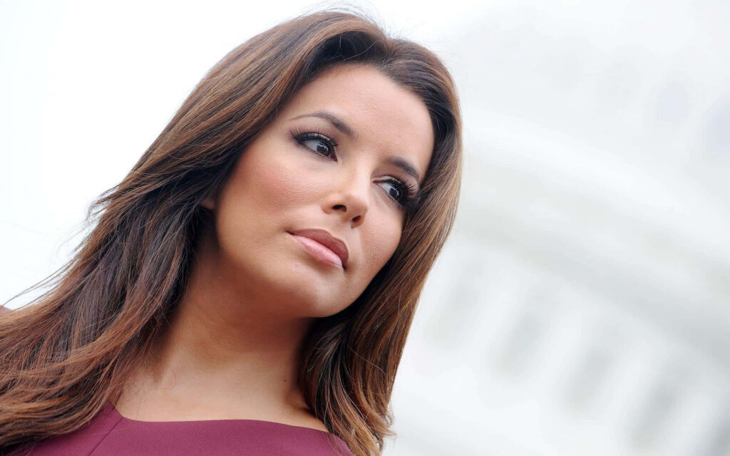 Eva Longoria elegant confident poised expression glamorous event radiant beauty wallpaper background