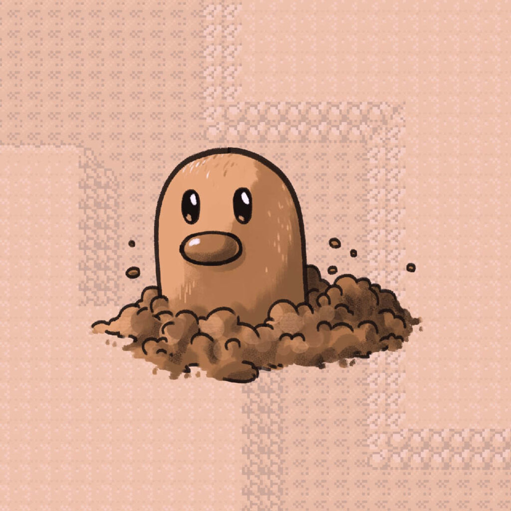 Dugtrio Emergence: A Diglett's Evolution Unearthed in Rustic Splendor Wallpaper