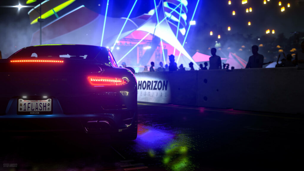 Vibrant Forza Horizon 3 Festival Wallpaper: Neon Sports Car Scene