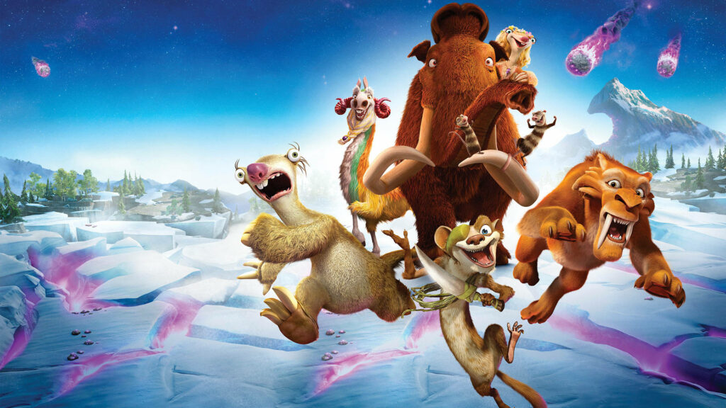 Exciting Ice Age: Collision Course Wallpaper with Colorful Characters