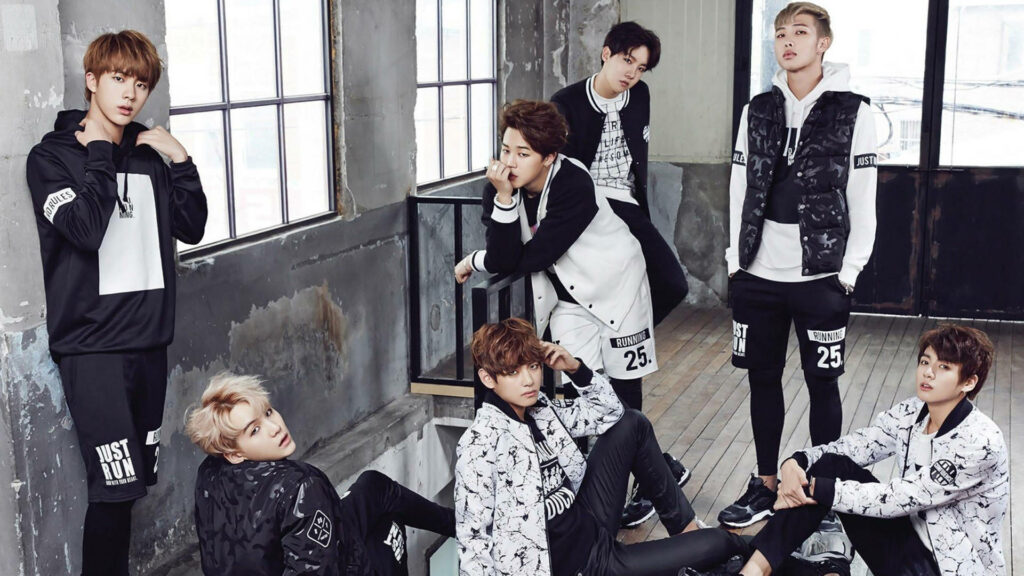 Black and White Elegance: BTS Takes Center Stage for Star1 Magazine Wallpaper