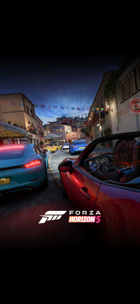 Exciting Forza Horizon 5 iPhone Wallpaper: Vibrant Racing Scene