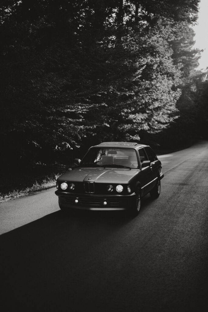 Thrilling Journey: BMW Speeding Through Scenic Curves with Delighted Passenger Wallpaper