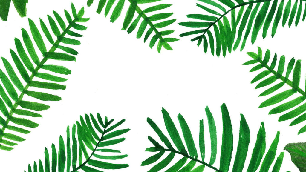 Lush Paradise: Vibrant Tropical Palm Leaf Wallpaper with Bananas