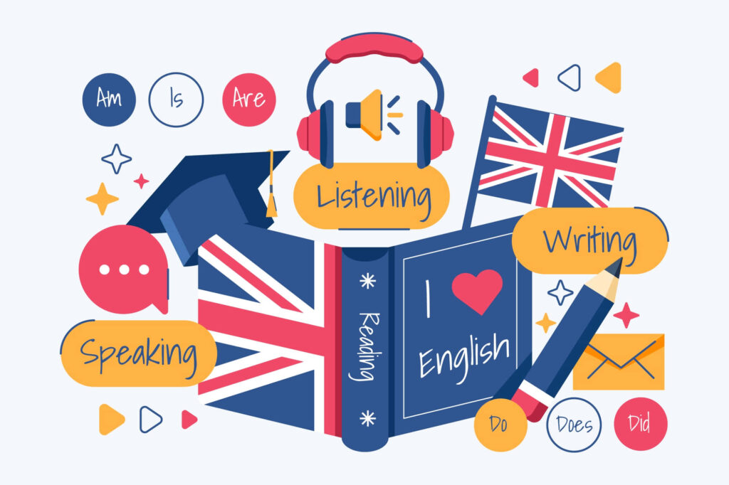 Opening Doors to the World: Studying a New Language at the Desk Wallpaper