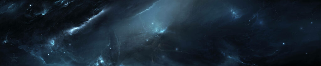 Expanding Horizons: Unleashing Multitasking Potential with a Mesmerizing Triple Monitor Setup Wallpaper