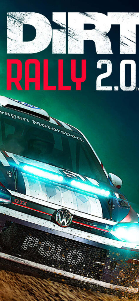 Dirt Rally 2.0 Wallpaper: Volkswagen Rally Car Racing Through Dirt Track
