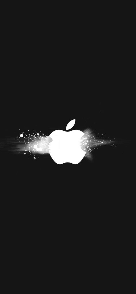 Explosive Apple Logo Art: Dynamic Light Burst Background Wallpaper