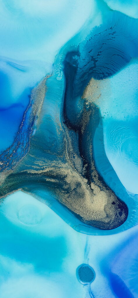 MIUI 12: A Cosmic Twist - Exploring Boundless Space on a Stunning HD Blue Phone Wallpaper