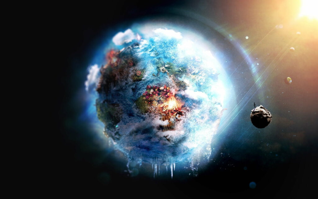 Exploring the Vast Horizons: Spectacular 3D Earth in Space - Captivating HD Wallpaper
