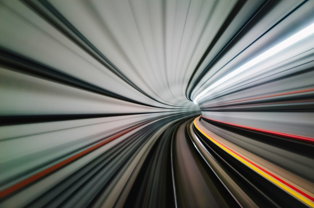 Journey into the Depths: A Captivating Abstract Tunnel in 4K Digital Art Wallpaper