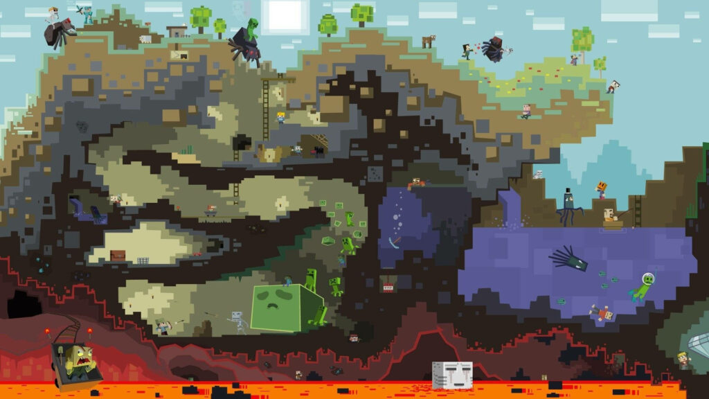 Exploring the Vast Depths: Marvels Unveiled in Minecraft's Hidden Worlds Wallpaper