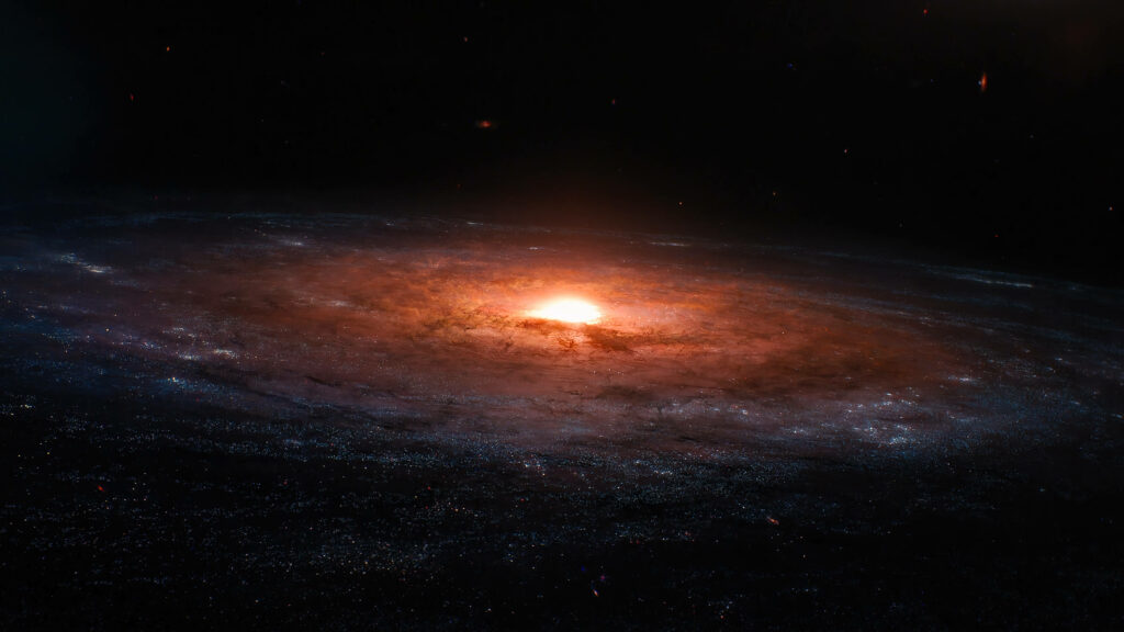 Captivating Cosmic Illumination: Immersive 4K UHD Background Snapshot Revealing a Lustrous Galactic Nexus Wallpaper