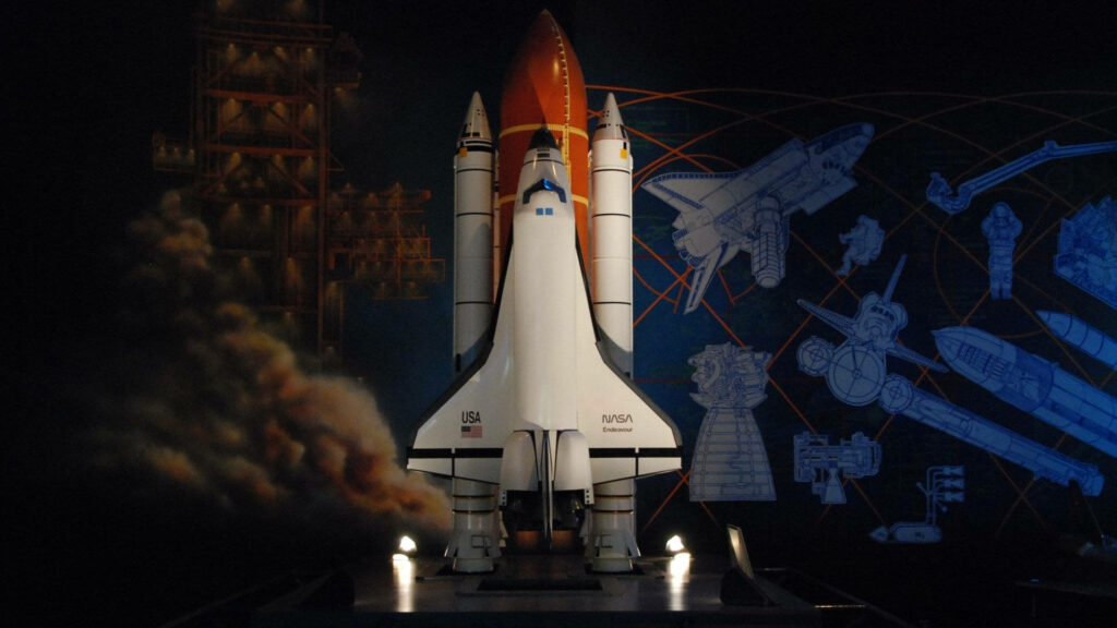 From the Skies to Your Screen: The NASA Houston Rocket Model Wallpaper