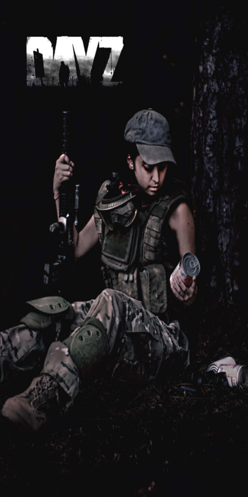 Explore Dayz: Female Soldier with Gun Background Wallpaper