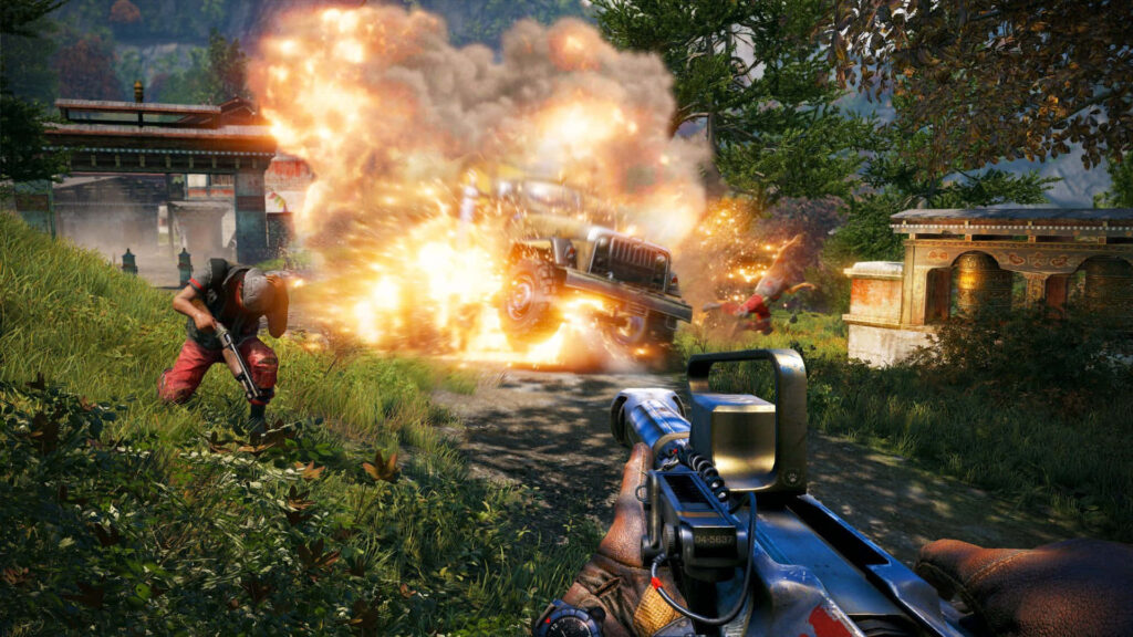 Intense Far Cry 4 Wallpaper: First-Person Shooter in Himalayan Setting