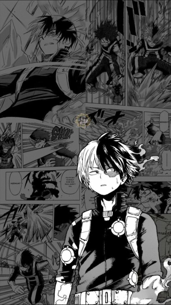 Fiery Redemption: Todoroki Shoto's Manga Journey in My Hell Akademia - An HD Phone Wallpaper Background Photo