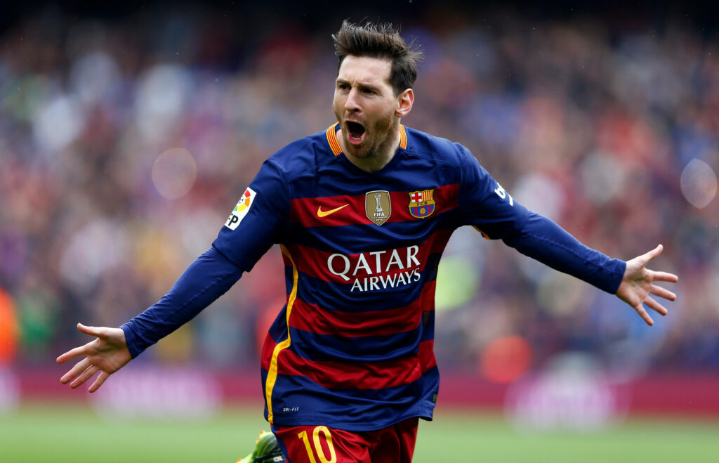Roaring Express: Messi's High-Speed Charge in Stunning 4K Ultra HD Wallpaper