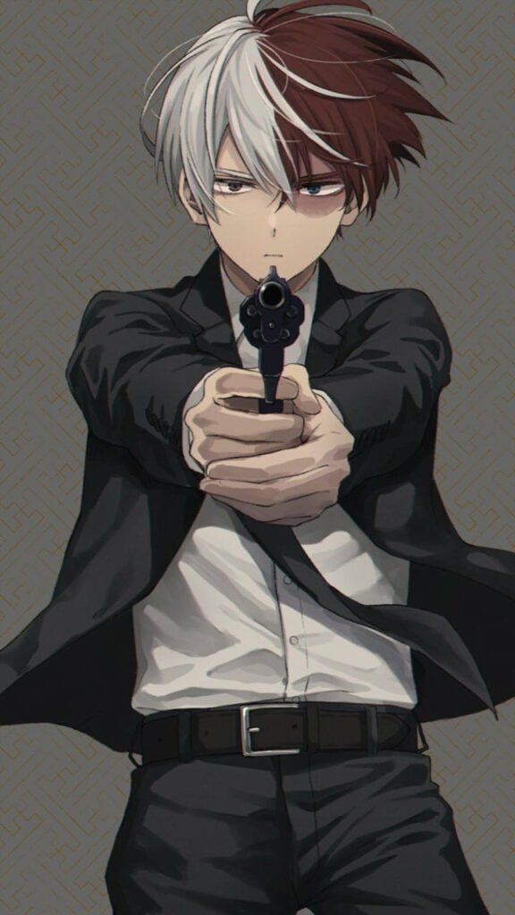Fiery Dualities: Todoroki Shouto HD Phone Wallpaper - Embracing his Quirk in Boku No Hero Academia