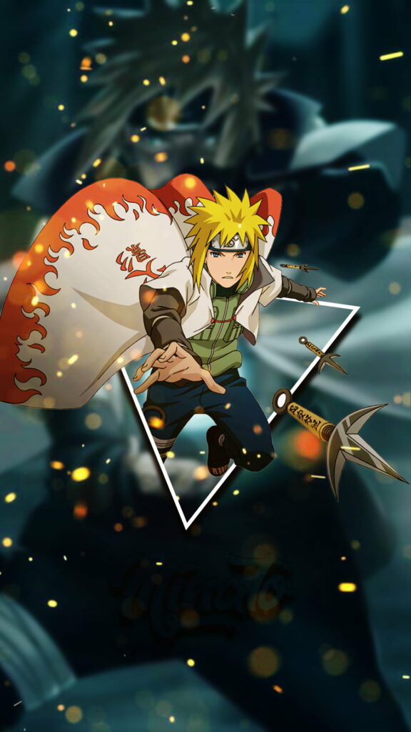 Minato Namikaze: The Flashing Yellow Hokage - HD Anime Phone Wallpaper
