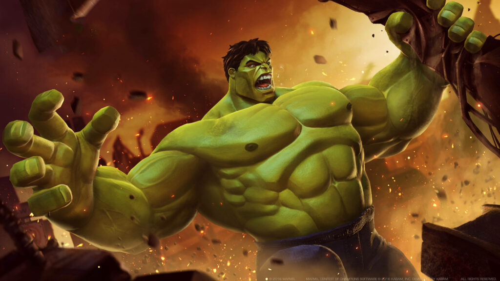 Epic 4K Hulk Wallpaper: Marvel's Contest of Champions in Action