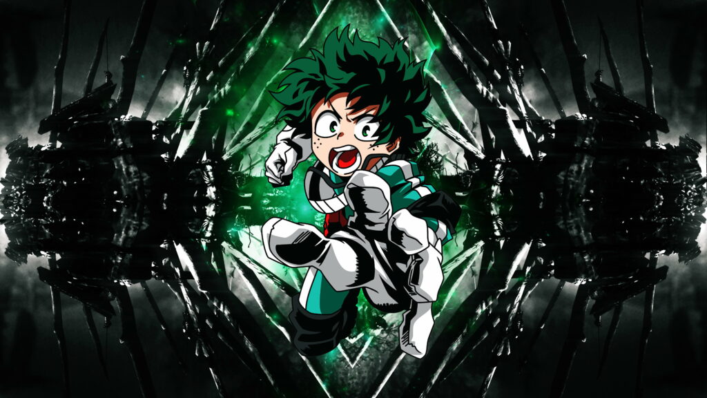 The Mighty Deku: A Vibrant 4K Wallpaper for Fans of Boku no Hero