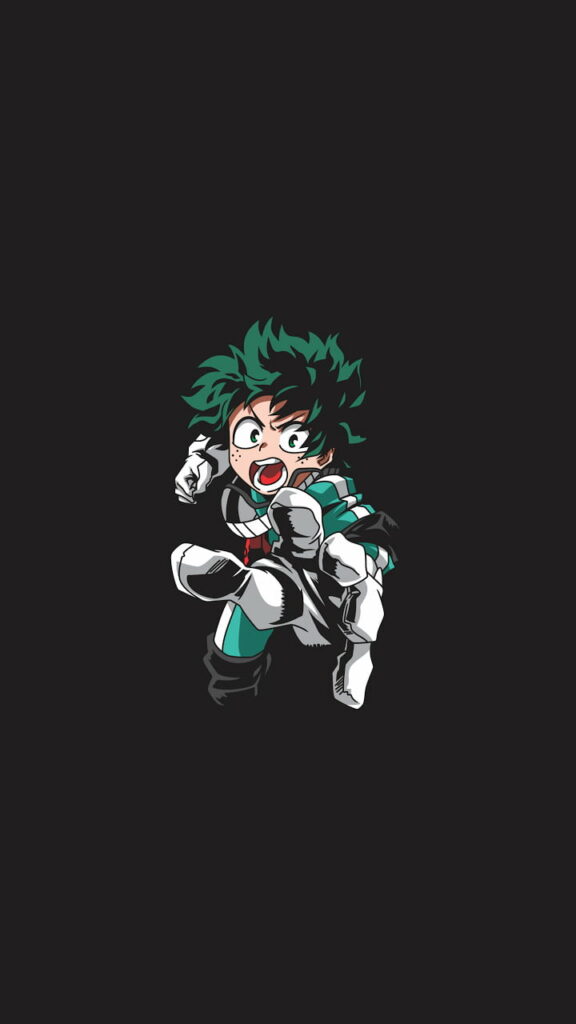 Explosive Power Unleashed: Deku's Heroic Smash Wallpaper
