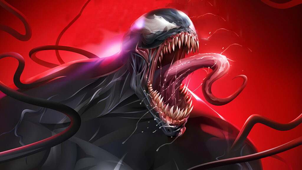 Marvel's Merciless Menace: Extraordinary Digital Art of Venom for QHD Wallpaper