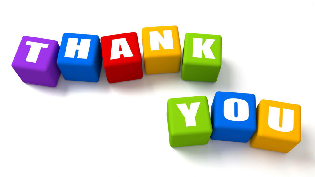 Grateful Roll: A Vibrant Thank You Dice Wallpaper