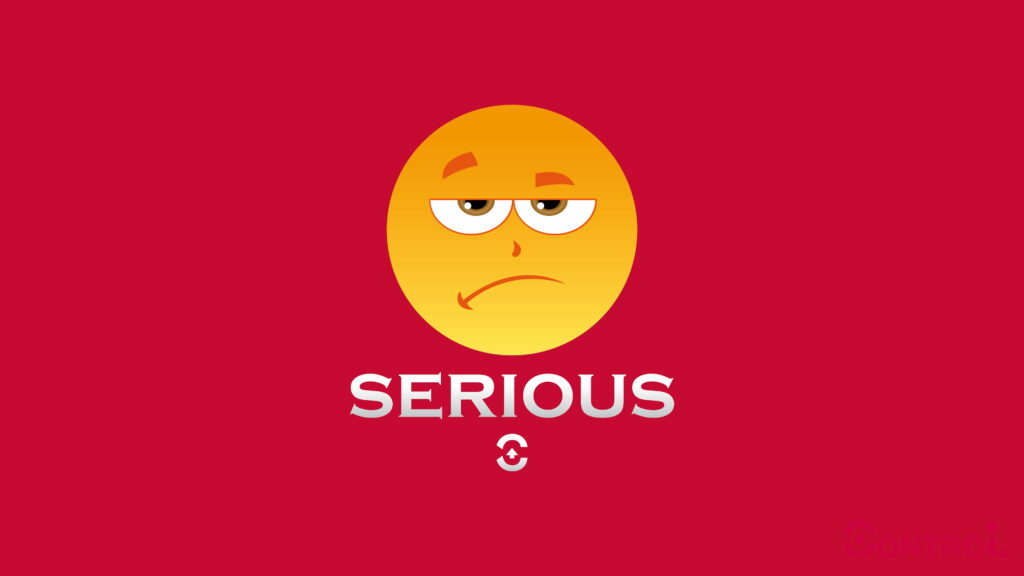 Minimalist yellow skeptical emoji digital wallpaper serious text red background desktop wallpaper