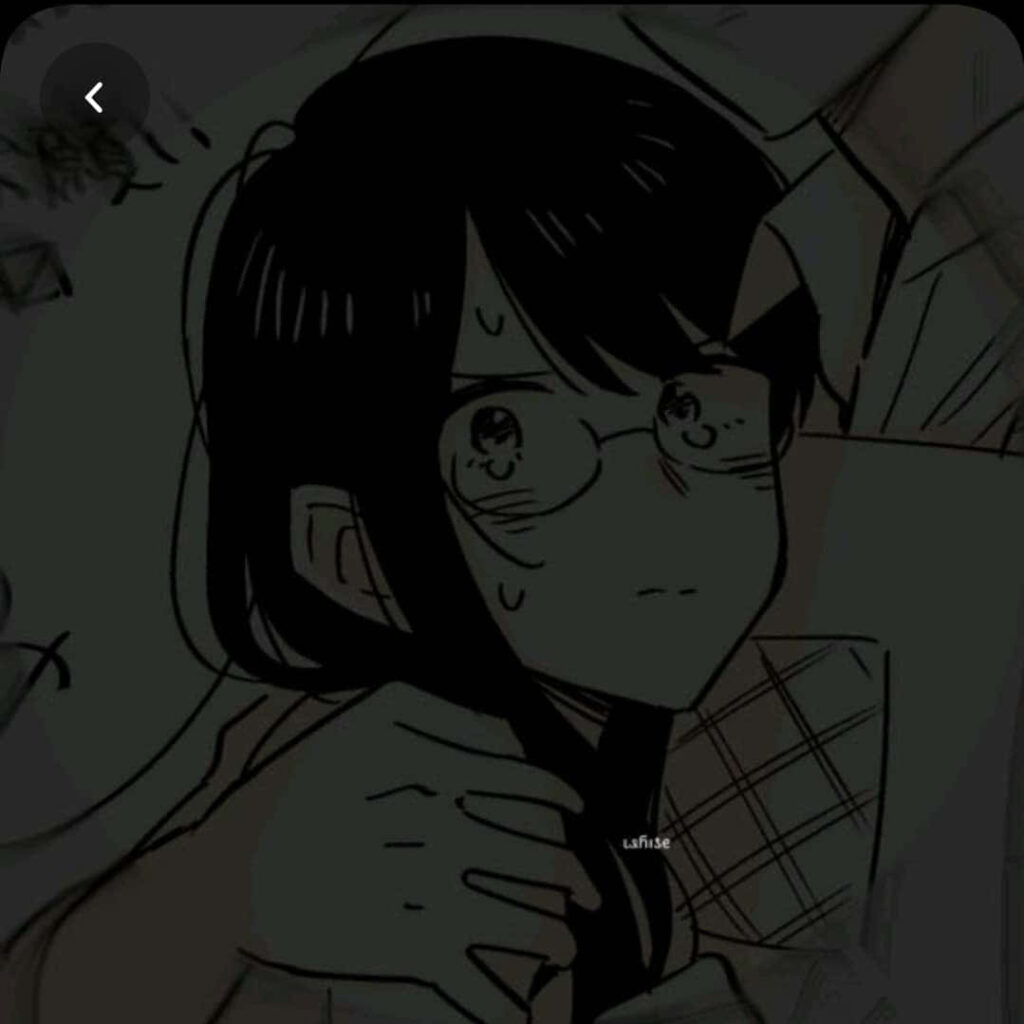 Detailed Black-and-White Anime Profile Picture with Glasses Wallpaper